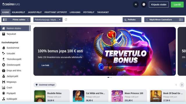 CasinoEuro casino screenshot